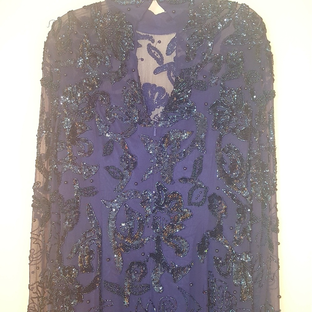 Oleg Cassini evening dress, size 10 - Picture 4 of 8